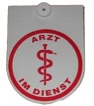 Autoplakette ARZT IM DIENST