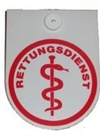 Autoplakette RETTUNGSDIENST